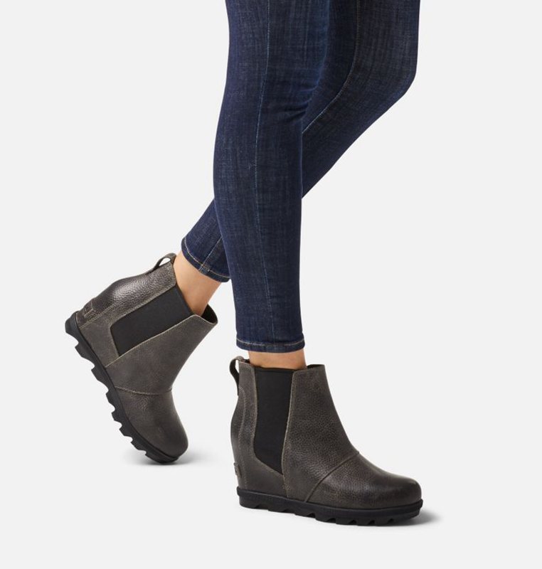 Sorel Dam Wedges Mörk Grå/Svarta - Joan Of Arctic™ Ii Chelsea Bootie - HQP-780923